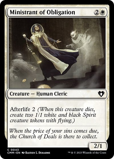 Ministrant of Obligation (Commander Masters) Near Mint