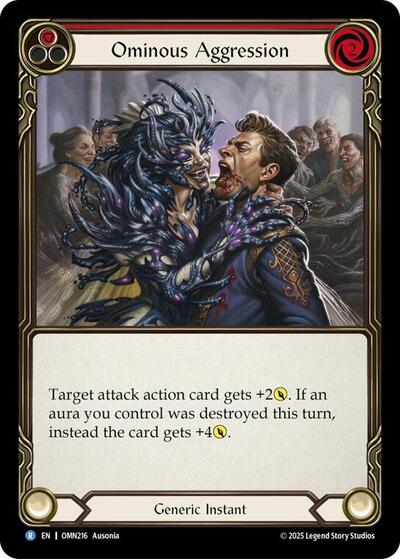 Ominous Aggression (Red) (Omens of the Third Age) Near Mint Foil
