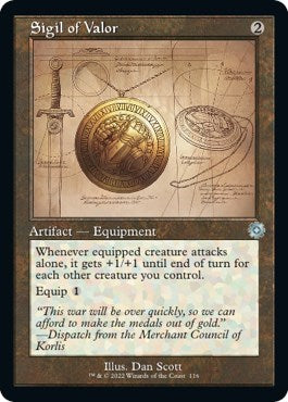 Sigil of Valor (Schematic) (The Brothers' War: Retro Frame Artifacts) Near Mint