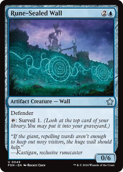 Rune-Sealed Wall (Foundations) Near Mint