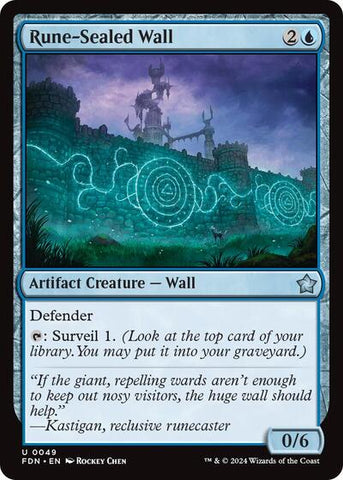 Rune-Sealed Wall (Foundations) Near Mint
