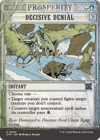 Decisive Denial (Outlaws of Thunder Junction: Breaking News) Near Mint Foil