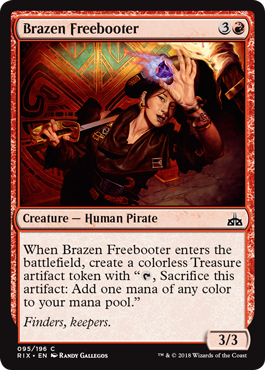 Brazen Freebooter (Rivals of Ixalan) Near Mint Foil