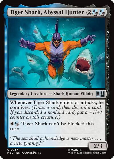 Tiger Shark, Abyssal Hunter (Commander: Marvel Super Heroes) Near Mint Foil