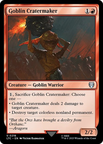Goblin Cratermaker (Commander: The Lord of the Rings: Tales of Middle-earth) Near Mint