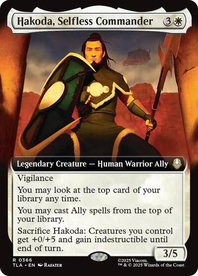 Hakoda, Selfless Commander (Extended Art) (Avatar: The Last Airbender) Near Mint Foil