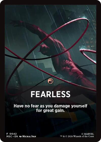 Fearless Theme Card (Commander: Marvel Super Heroes) Near Mint