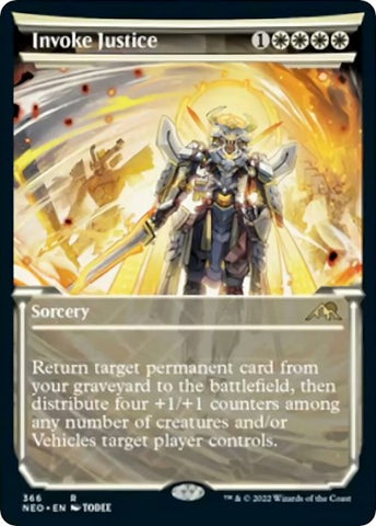 Invoke Justice (Showcase) (Kamigawa: Neon Dynasty) Near Mint Foil