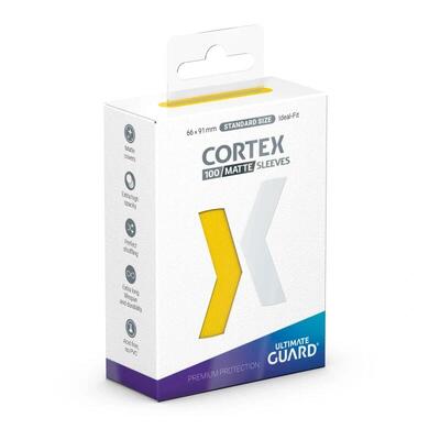 Cortex Sleeves Standard Size Matte Yellow (100ct.) (Ultimate Guard) New