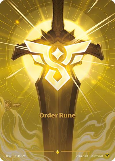 Order Rune (Alternate Art) (Origins) Near Mint Foil