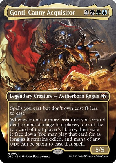 Gonti, Canny Acquisitor (Borderless) (Commander: Outlaws of Thunder Junction) Near Mint Foil