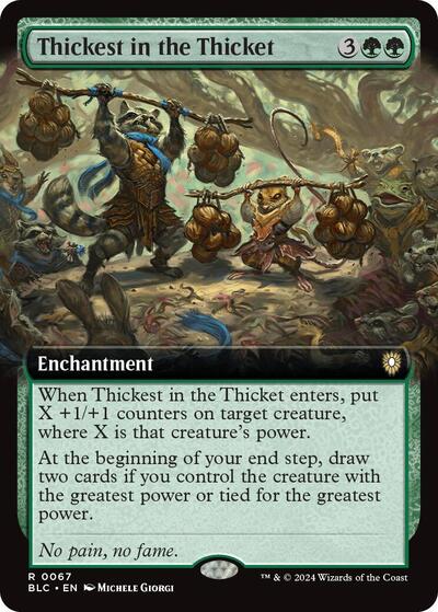 Thickest in the Thicket (Extended Art) (Commander: Bloomburrow) Near Mint