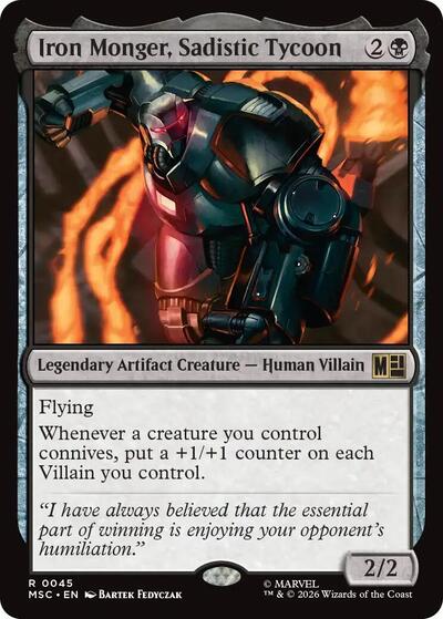 Iron Monger, Sadistic Tycoon (Surge Foil) (Commander: Marvel Super Heroes) Near Mint Foil