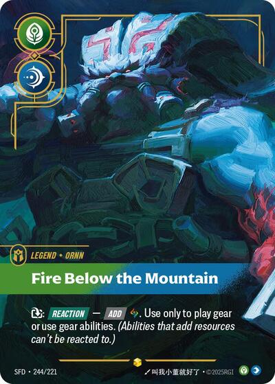 Ornn Fire Below the Mountain (Overnumbered) (Spiritforged) Near Mint Foil