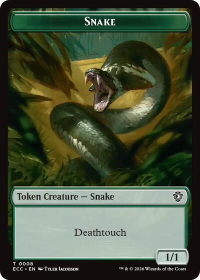Snake / Scarecrow Double-Sided Token (Commander: Lorwyn Eclipsed) Near Mint