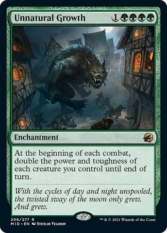 Unnatural Growth (Innistrad: Midnight Hunt) Near Mint Foil