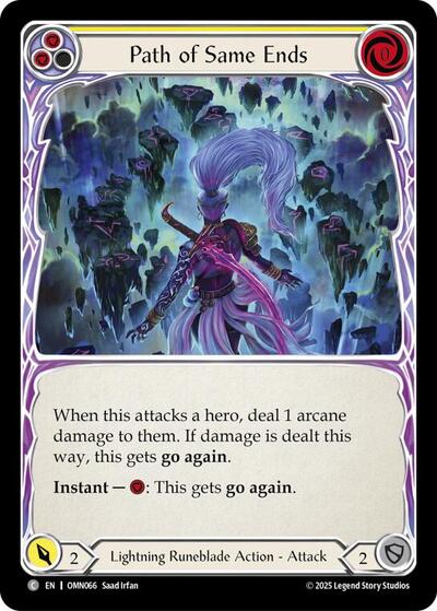 Path of Same Ends (Yellow) (Omens of the Third Age) Near Mint Foil