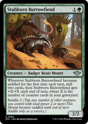 Stubborn Burrowfiend (Outlaws of Thunder Junction) Near Mint Foil