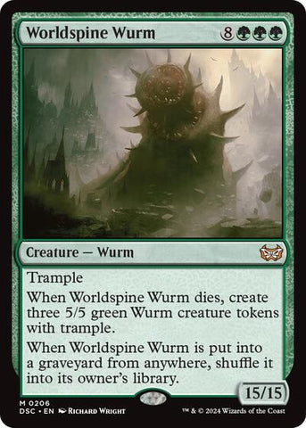 Worldspine Wurm (Commander: Duskmourn: House of Horror) Near Mint
