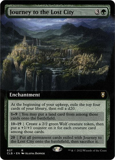 Journey to the Lost City (Extended Art) (Commander Legends: Battle for Baldur's Gate) Near Mint