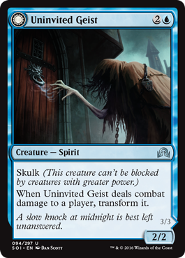 Uninvited Geist (Unimpeded Trespasser) (Shadows Over Innistrad) Near Mint