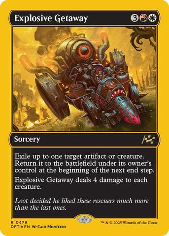 Explosive Getaway (First-Place Foil) (Aetherdrift) Near Mint Foil