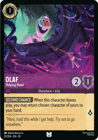 Olaf - Helping Hand (Whispers in the Well) Near Mint Cold Foil