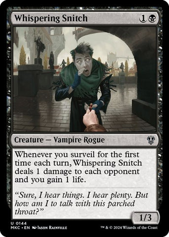 Whispering Snitch (Commander: Murders at Karlov Manor) Near Mint