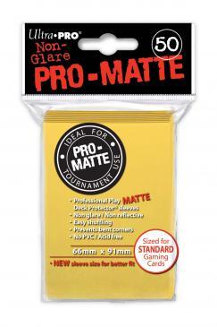 Pro-Matte Standard Deck Protectors Yellow (50-Pack) (Ultra Pro) New