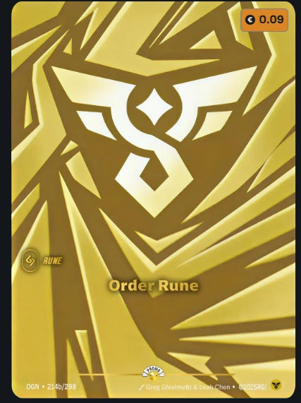 Order Rune (Riftbound Organized Play Promotional Cards) Near Mint Foil