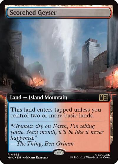 Scorched Geyser (Extended Art) (Commander: Marvel Super Heroes) Near Mint
