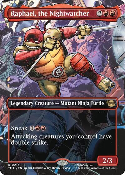 Raphael, the Nightwatcher (Borderless) (Teenage Mutant Ninja Turtles) Near Mint Foil