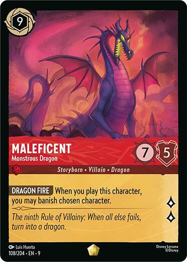 Maleficent - Monstrous Dragon (Fabled) Near Mint Cold Foil