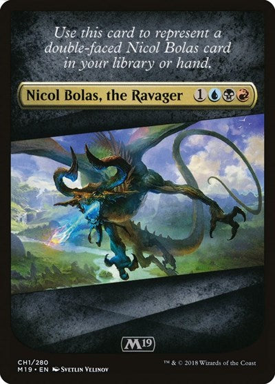 Checklist Card - Core Set 2019 (Nicol Bolas, the Ravager) (Core Set 2019) Near Mint