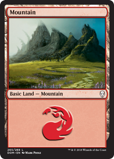 Mountain (265) (Dominaria) Near Mint Foil