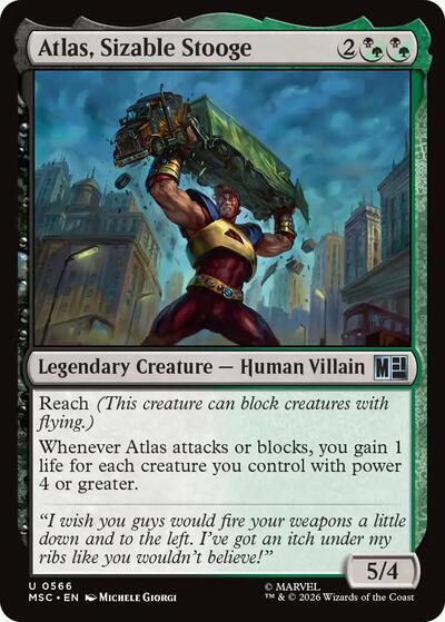 Atlas, Sizable Stooge (Marvel Super Heroes) Near Mint Foil