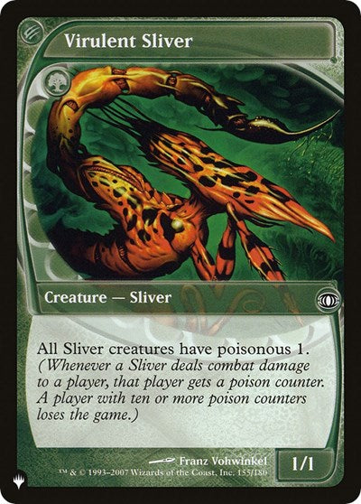 Virulent Sliver (The List) Near Mint