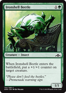 Ironshell Beetle (Guilds of Ravnica) Near Mint Foil