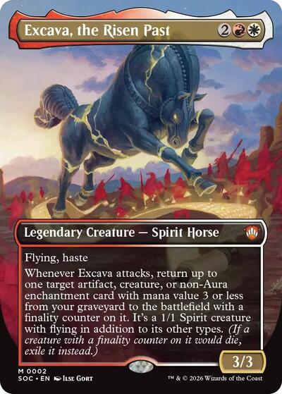 Excava, the Risen Past (Borderless) (Commander: Secrets of Strixhaven) Near Mint Foil