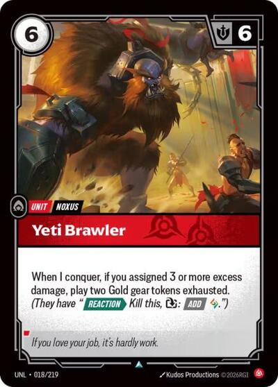 Yeti Brawler (Unleashed) Near Mint Foil