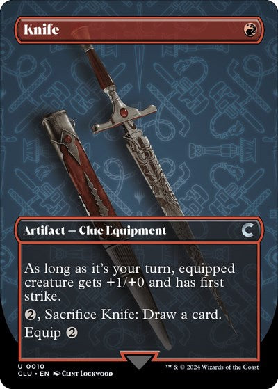 Knife (Borderless) (Ravnica: Clue Edition) Near Mint