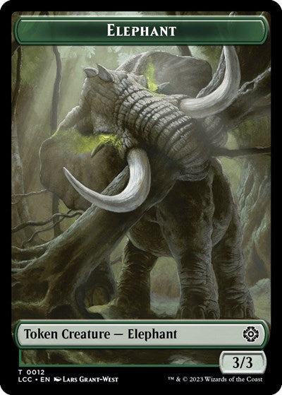 Elephant / Dinosaur Double-Sided Token (Commander: The Lost Caverns of Ixalan) Near Mint
