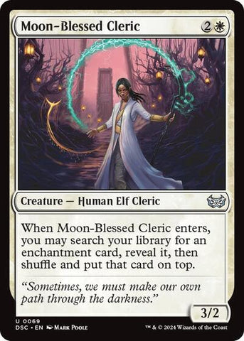 Moon-Blessed Cleric (Commander: Duskmourn: House of Horror) Near Mint