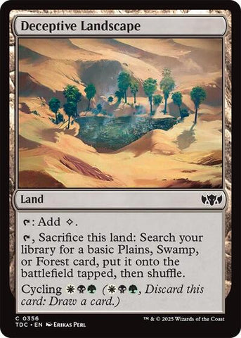Deceptive Landscape (Commander: Tarkir: Dragonstorm) Near Mint