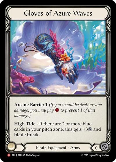Gloves Of Azure Waves (Compendium of Rathe) Near Mint Cold Foil