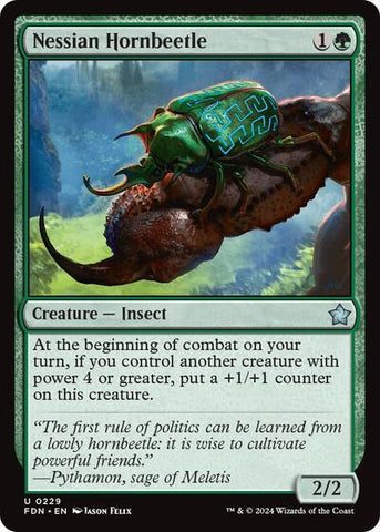 Nessian Hornbeetle (Foundations) Near Mint Foil