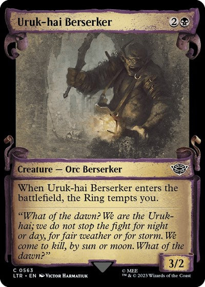 Uruk-hai Berserker (Showcase Scrolls) (Universes Beyond: The Lord of the Rings: Tales of Middle-earth) Near Mint Foil