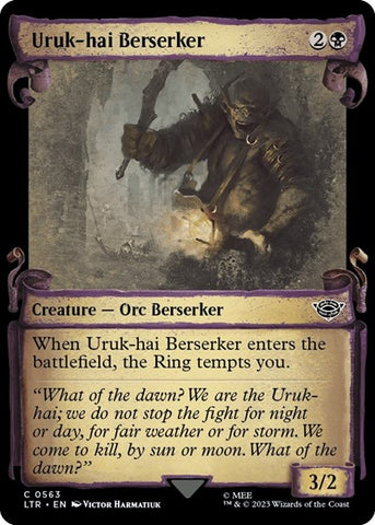 Uruk-hai Berserker (Showcase Scrolls) (Universes Beyond: The Lord of the Rings: Tales of Middle-earth) Near Mint Foil