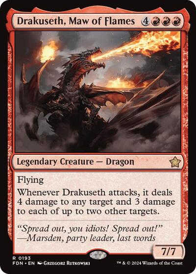 Drakuseth, Maw of Flames (Foundations) Near Mint