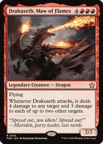Drakuseth, Maw of Flames (Foundations) Near Mint